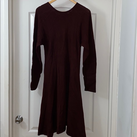YVES SAINT LAURENT MAROON CASHMERE DRESS👗 - Picture 4 of 5